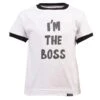 Kids I'm The Boss - White/Black Ringer