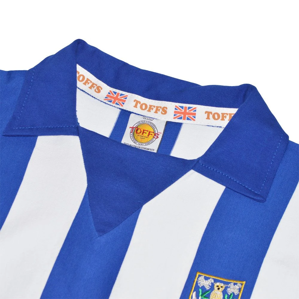Sheffield Wednesday 1970s Kids Stripe Retro Football Shirt - Image 3