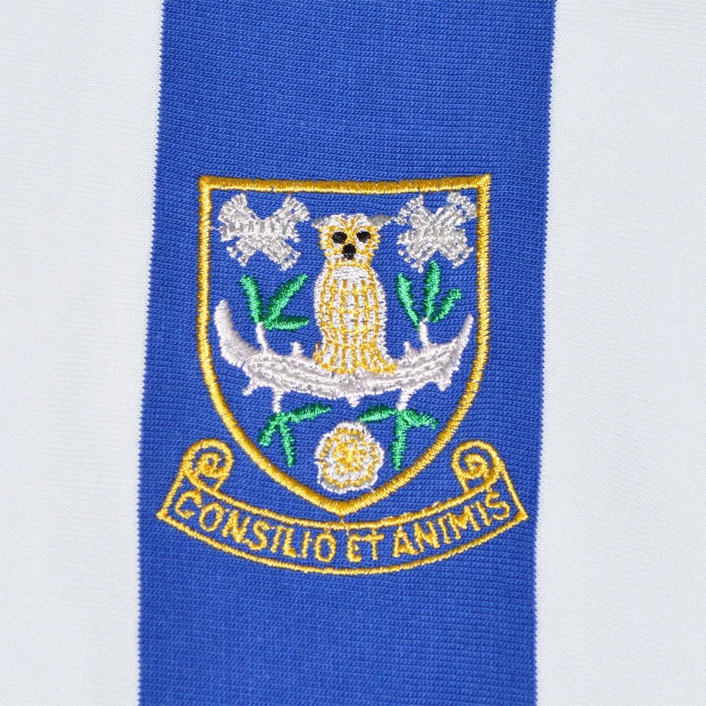 Sheffield Wednesday 1970s Kids Stripe Retro Football Shirt - Image 2