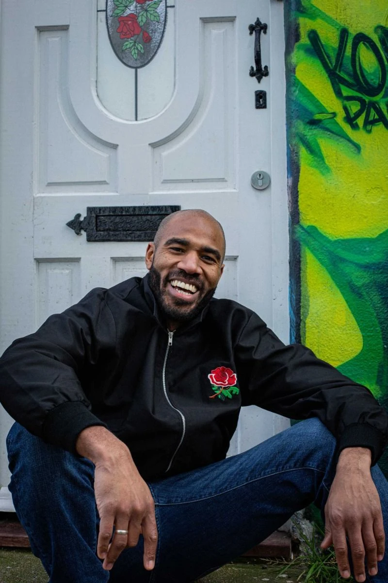 England 1980 Rugby Black Harrington Jacket - Image 2