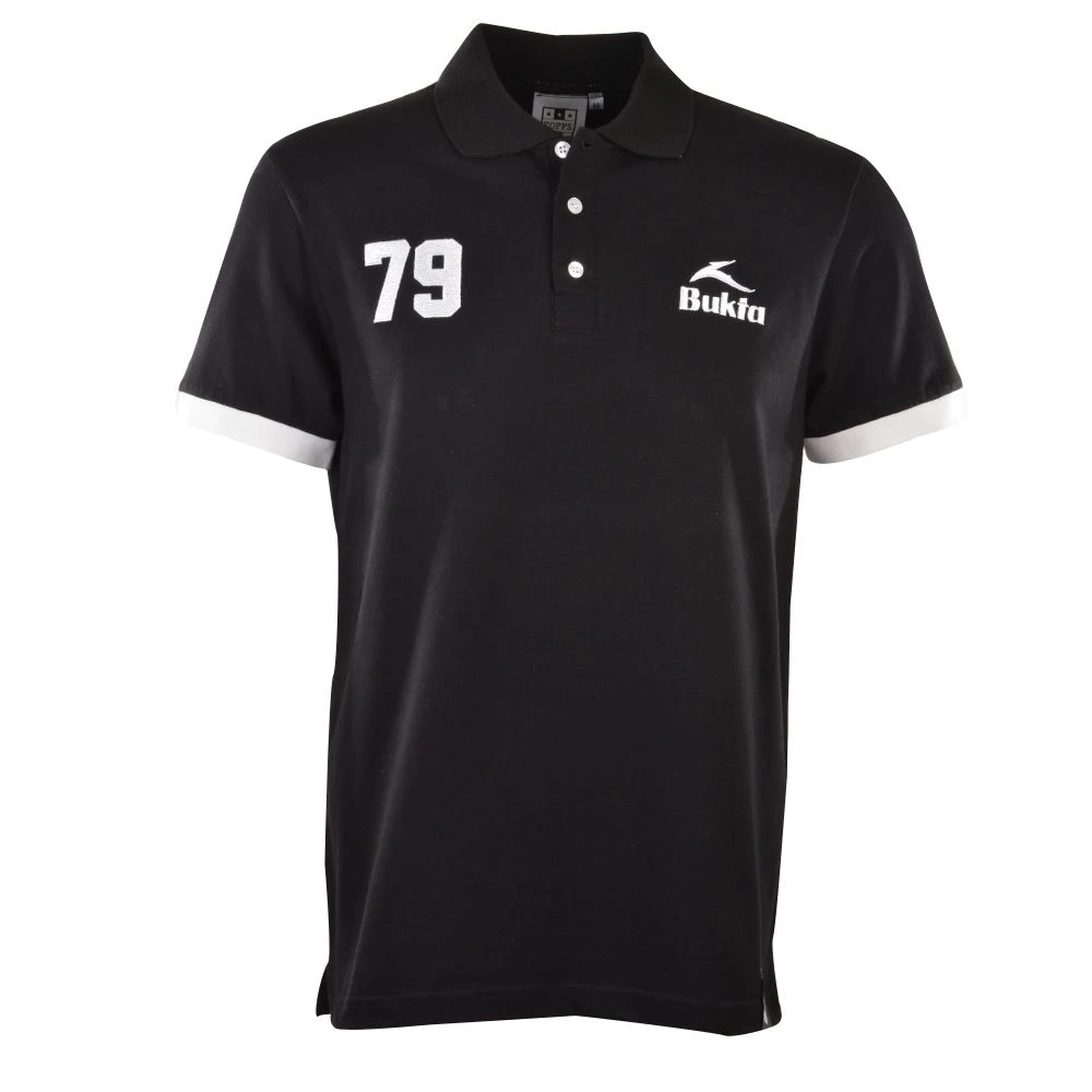 BUKTA Heritage Polo Black With White Cuffs