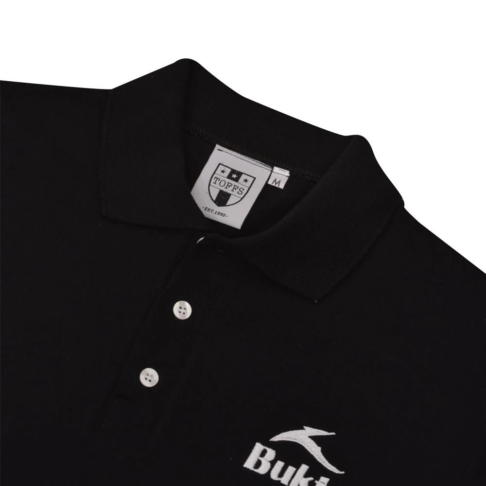 BUKTA Heritage Polo Black With White Cuffs - Image 3