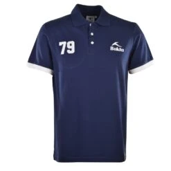 BUKTA Heritage Polo Navy With White Cuffs