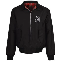 Soviet Union CCCP Black Harrington Jacket