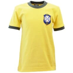Brazil 1970 World Cup Kids Retro Football Shirt