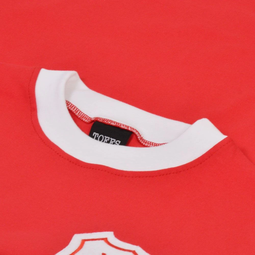 Wales Short Sleeve Kids Red Retro Football Shirt - Image 3