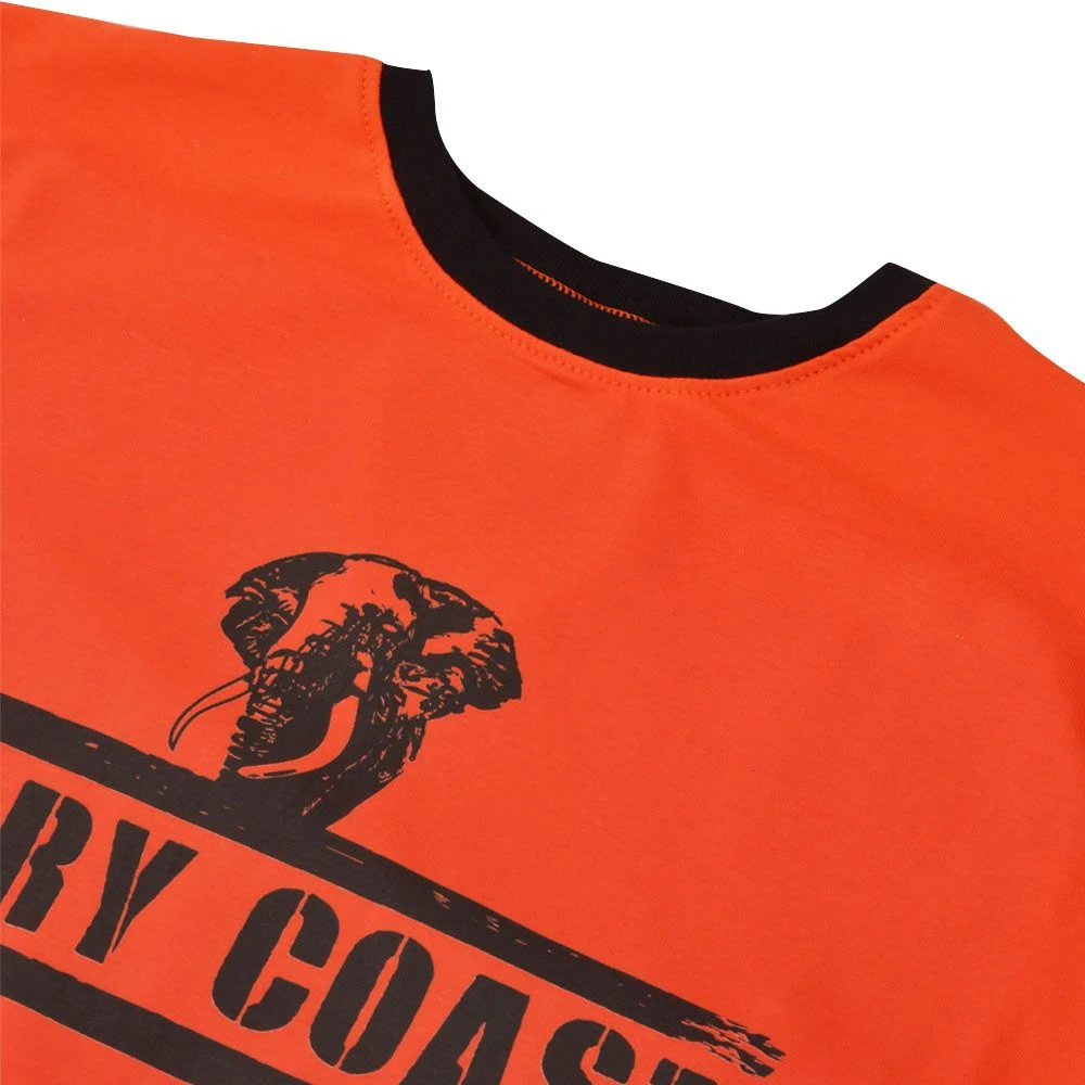 Ivory Coast T-Shirt - Orange/Black Ringer - Image 2