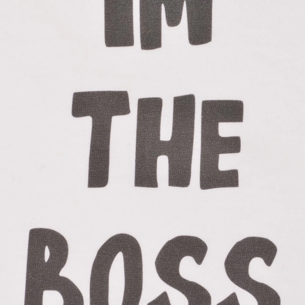 Kids I'm The Boss - White/Black Ringer - Image 2