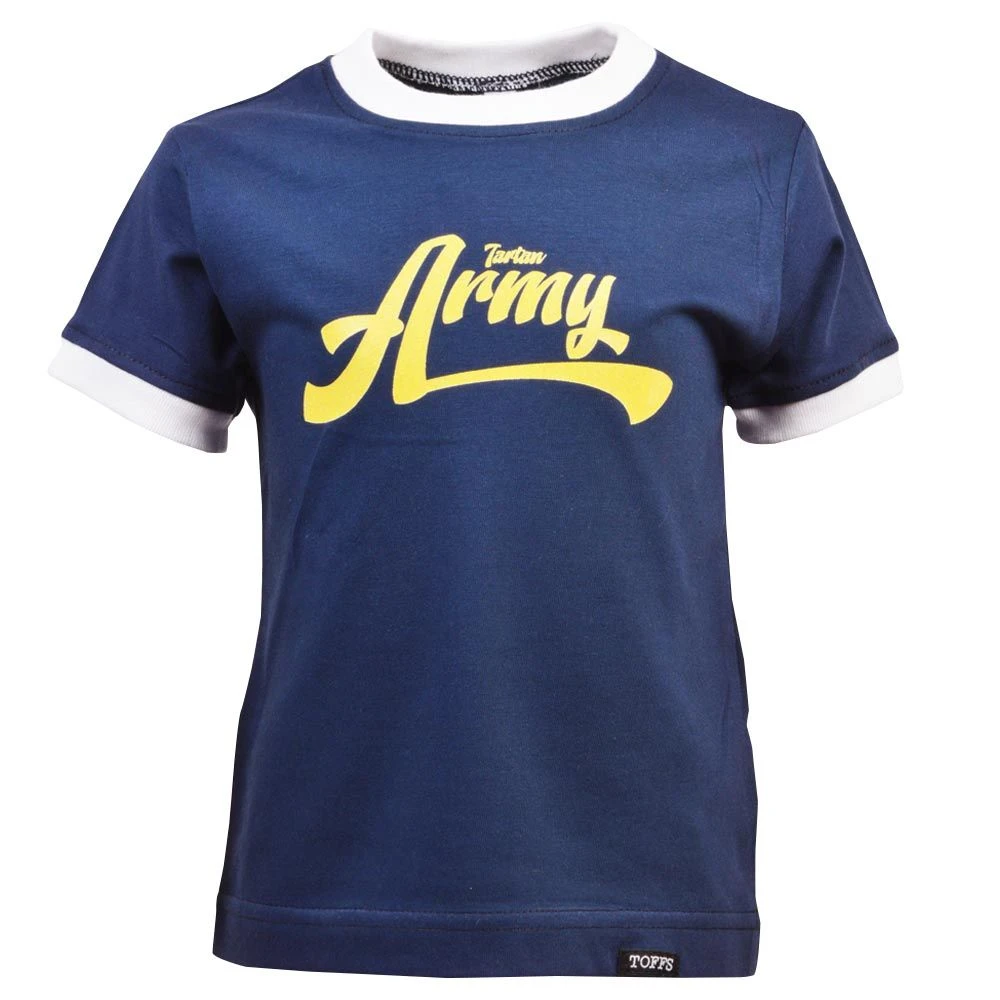 Kids Tartan Army - Navy/White Ringer