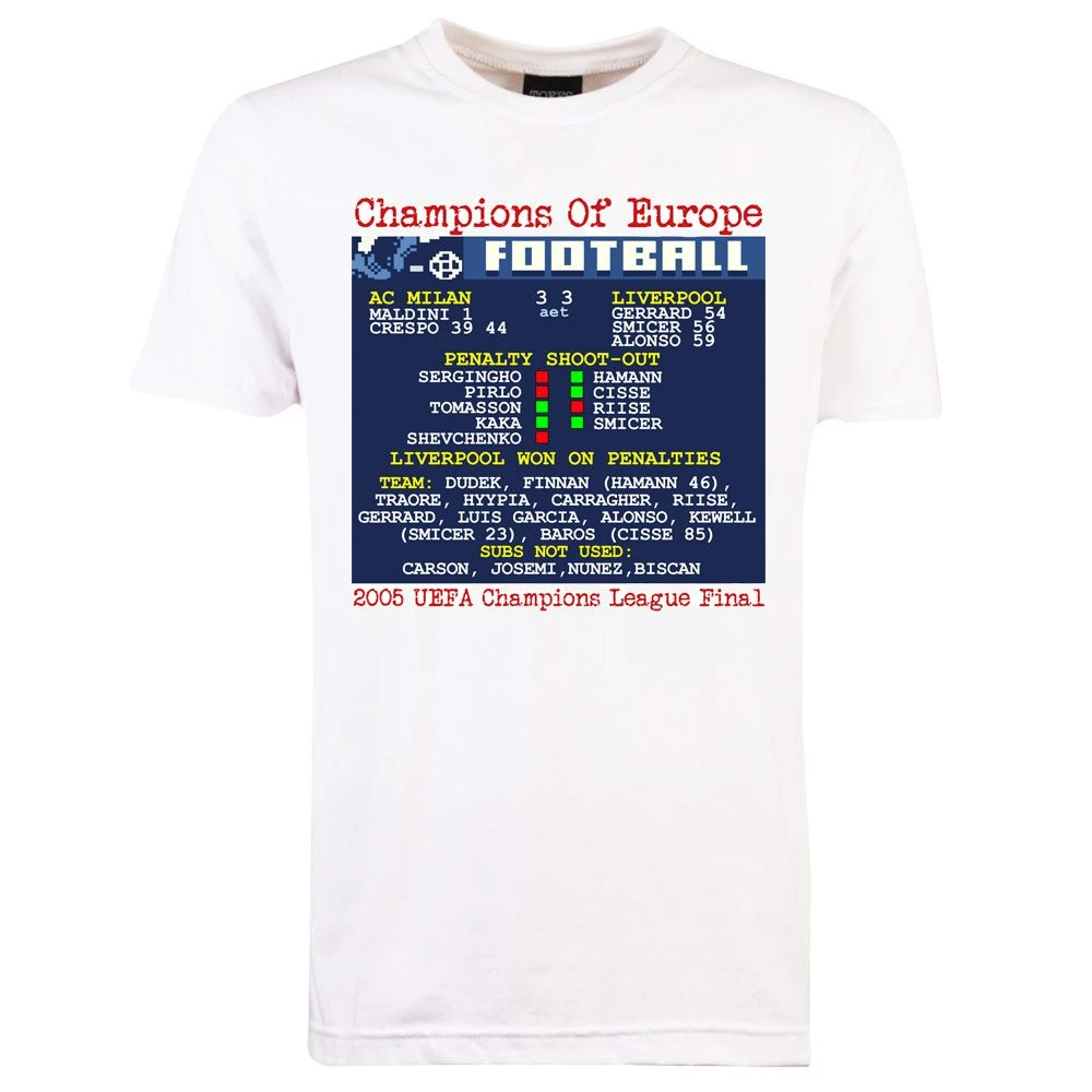 2005 Champions League Final (Liverpool) Retrotext T-Shirt