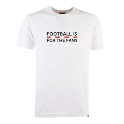 Red/White Football Is For The Fans - White T-Shirt
