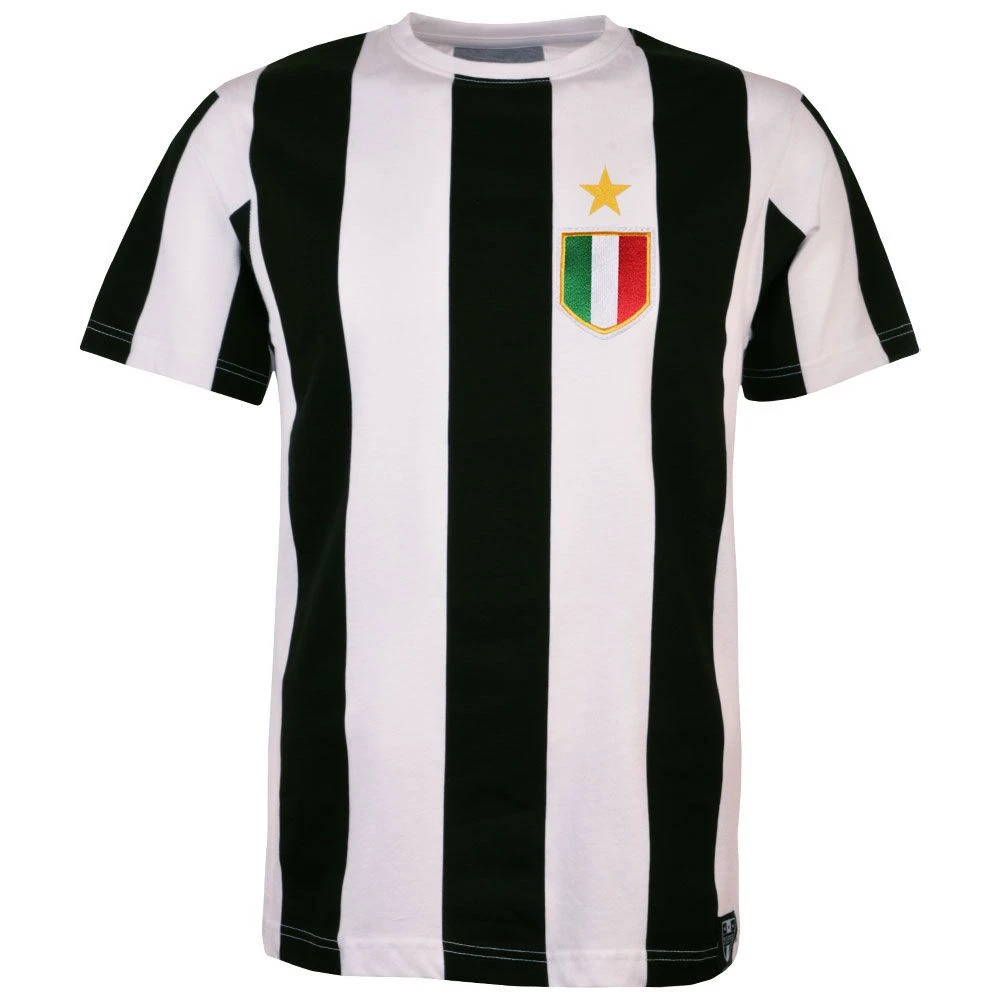Piemonte Calcio Retro 12th Man T-Shirt - Black/White Stripe