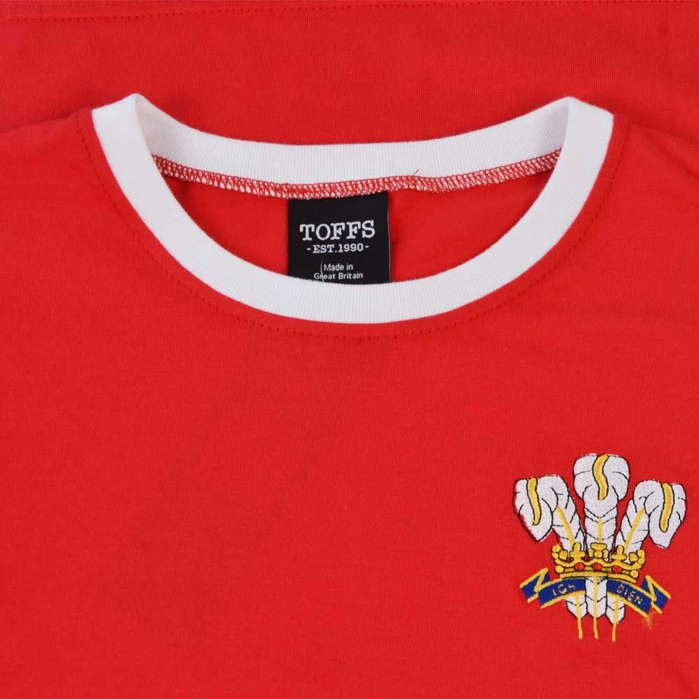 Wales Rugby T-Shirt - Red/White Ringer - Image 3