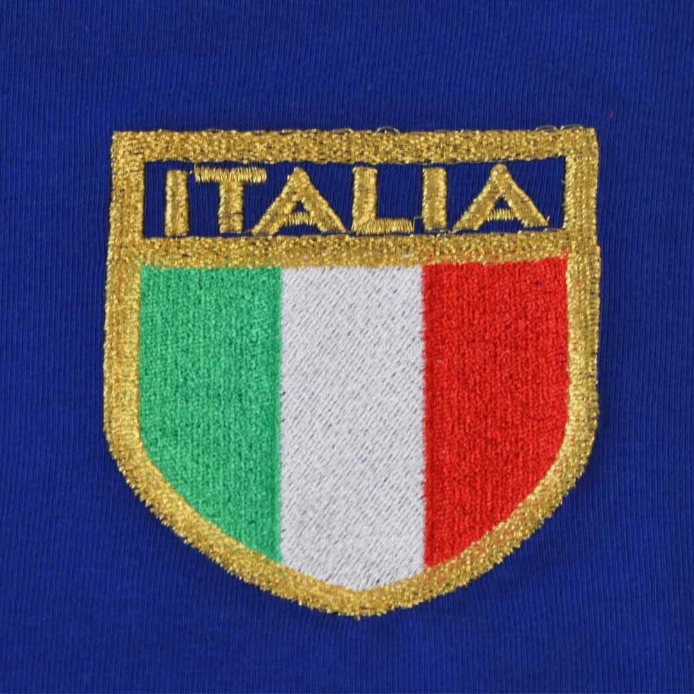 Italy Rugby T-Shirt - Royal/White Ringer - Image 2