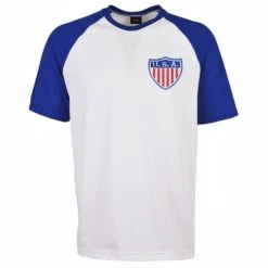 USA Raglan Sleeve White/Royal T-Shirt
