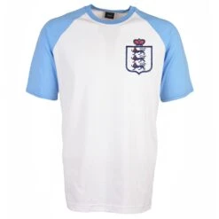 Kids England Raglan Sleeve White/Sky T-Shirt