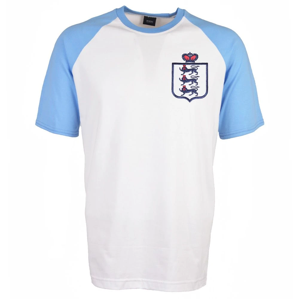 Kids England Raglan Sleeve White/Sky T-Shirt