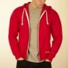 Toffs Retro Red Zipped Hoodie